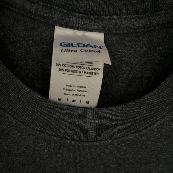 Gildan Gray Hawaii Jumping Dolphins T Shirt With Raised Print Size Medium - Picture 3 of 3